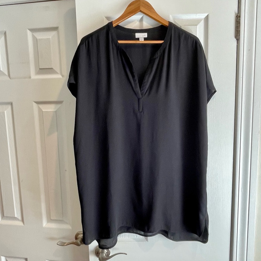 J. Jill Black Semi-sheer Tunic XL